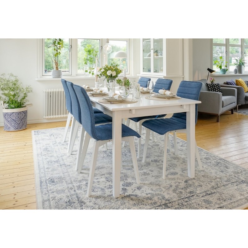 RO Witts Extending Dining Table Rectangular Large White